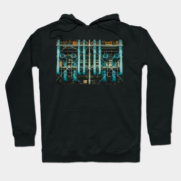 Pipes Center Pompidou, Paris Hoodie by CACreative